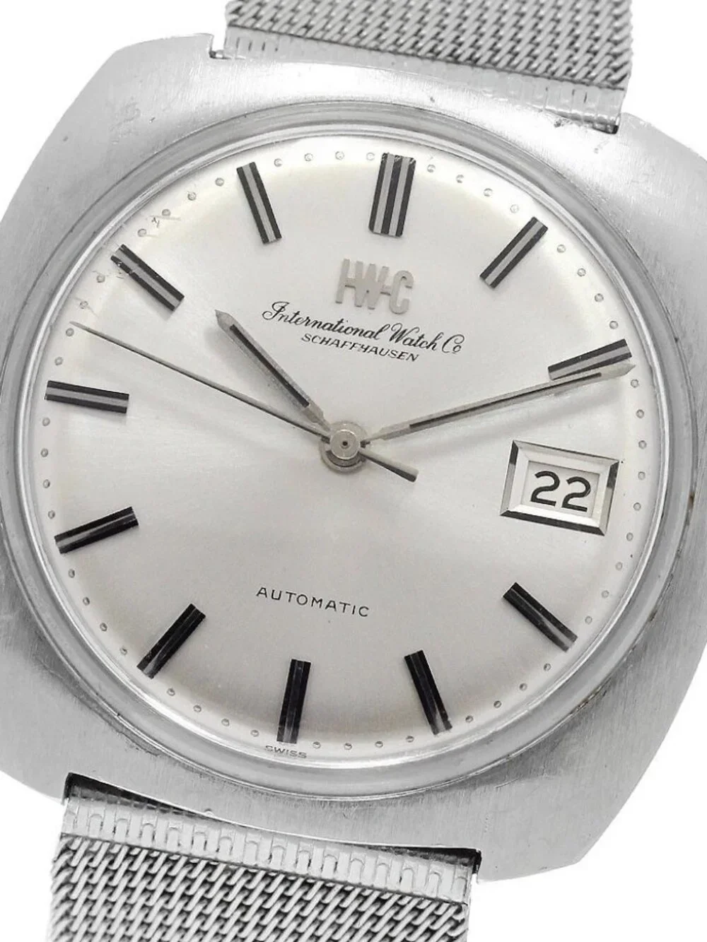 IWC SCHAFFHAUSEN Date 36MM Vintage Silver Dial Automatic Men's Watch_972441